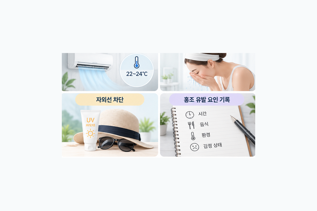 안면홍조 생활 관리